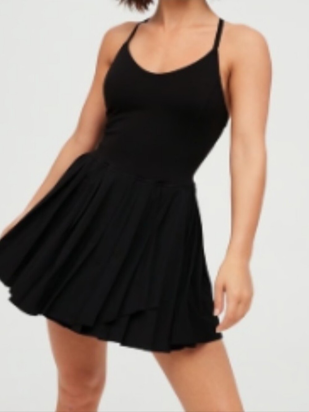 OFFLINE BY AERIE Pleated Active Dress Skort Shorts XL Black